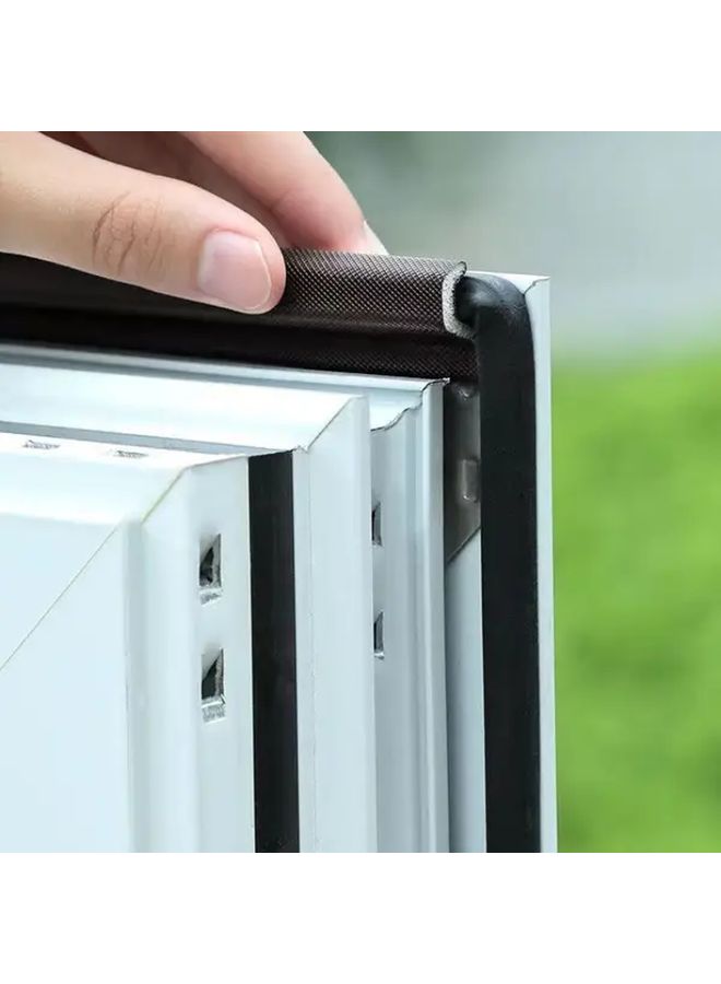 Black 393.7in Acoustic Foam Weather Stripping For Windows Doors Draft Proofing - Image 1