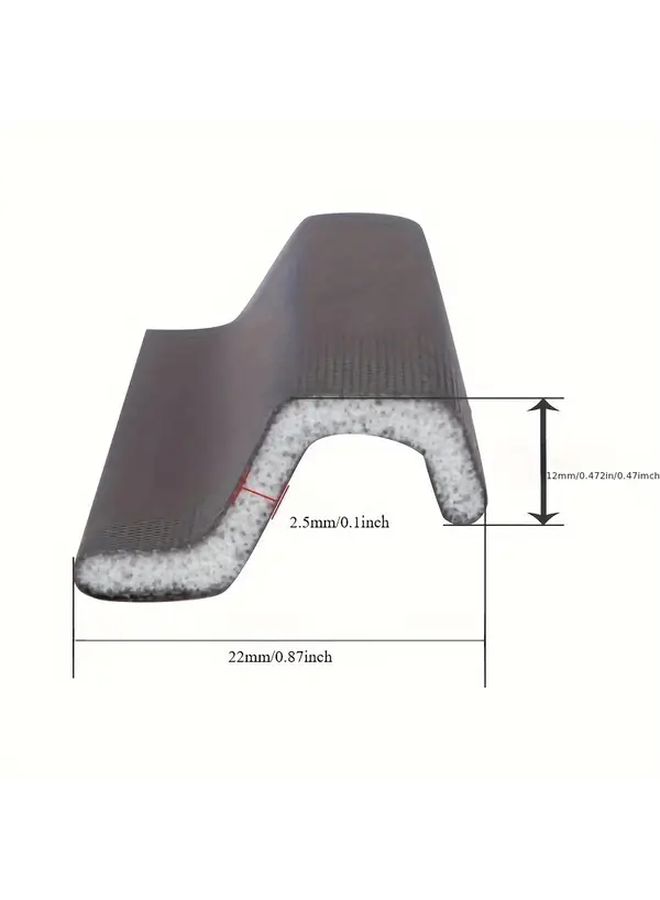 Black 393.7in Acoustic Foam Weather Stripping For Windows Doors Draft Proofing - Image 3