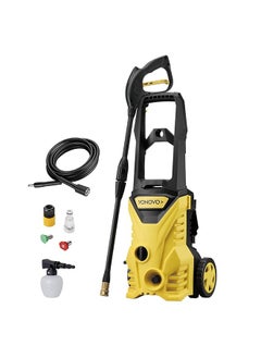 YONOVO Heavy Duty High Pressure Washer 1600W Electric Pressure Washer For Car Home Garden Cleaner With Tigger Gun Hose And Soap Dispenser Nozzle Cleaning Needle Yellow  - Image 1