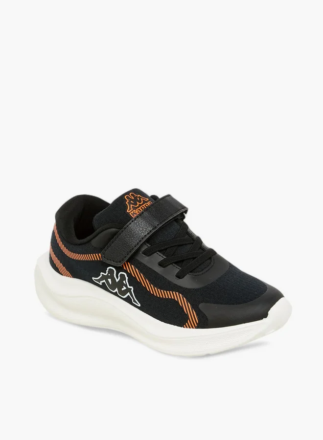 كابا Boys' Logo Print Sports Shoes with Hook and Loop Closure