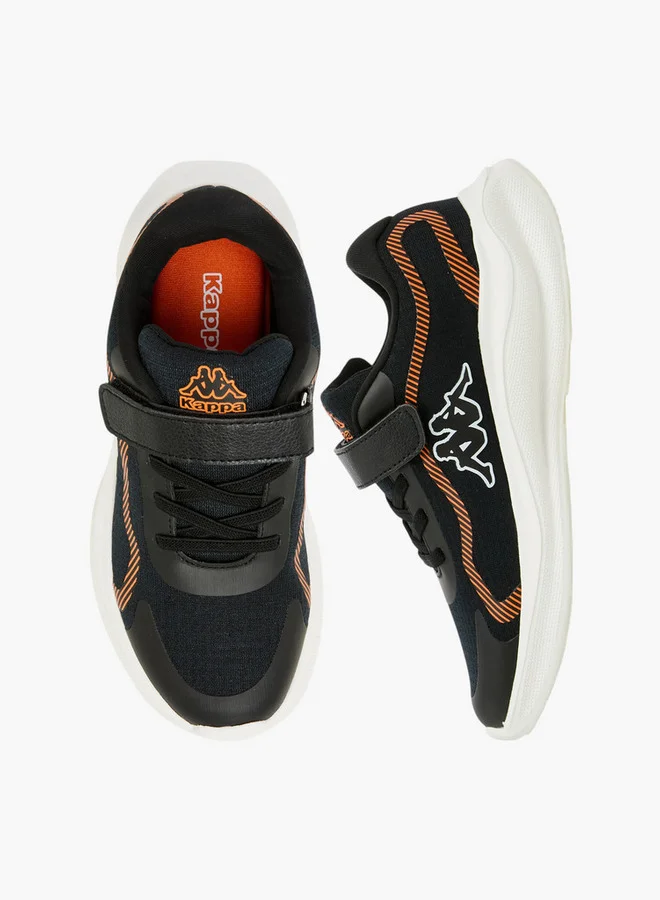 كابا Boys' Logo Print Sports Shoes with Hook and Loop Closure