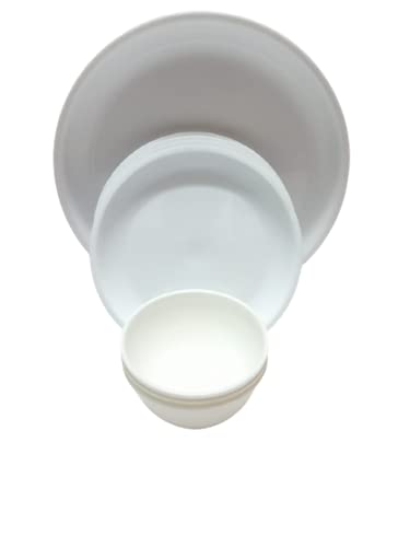 Coolkart 18 Pcs Unbreakble Food Grade Dinner Set Full Plates Half Plates with Katoris Matt Design Microwave Safe - Image 5