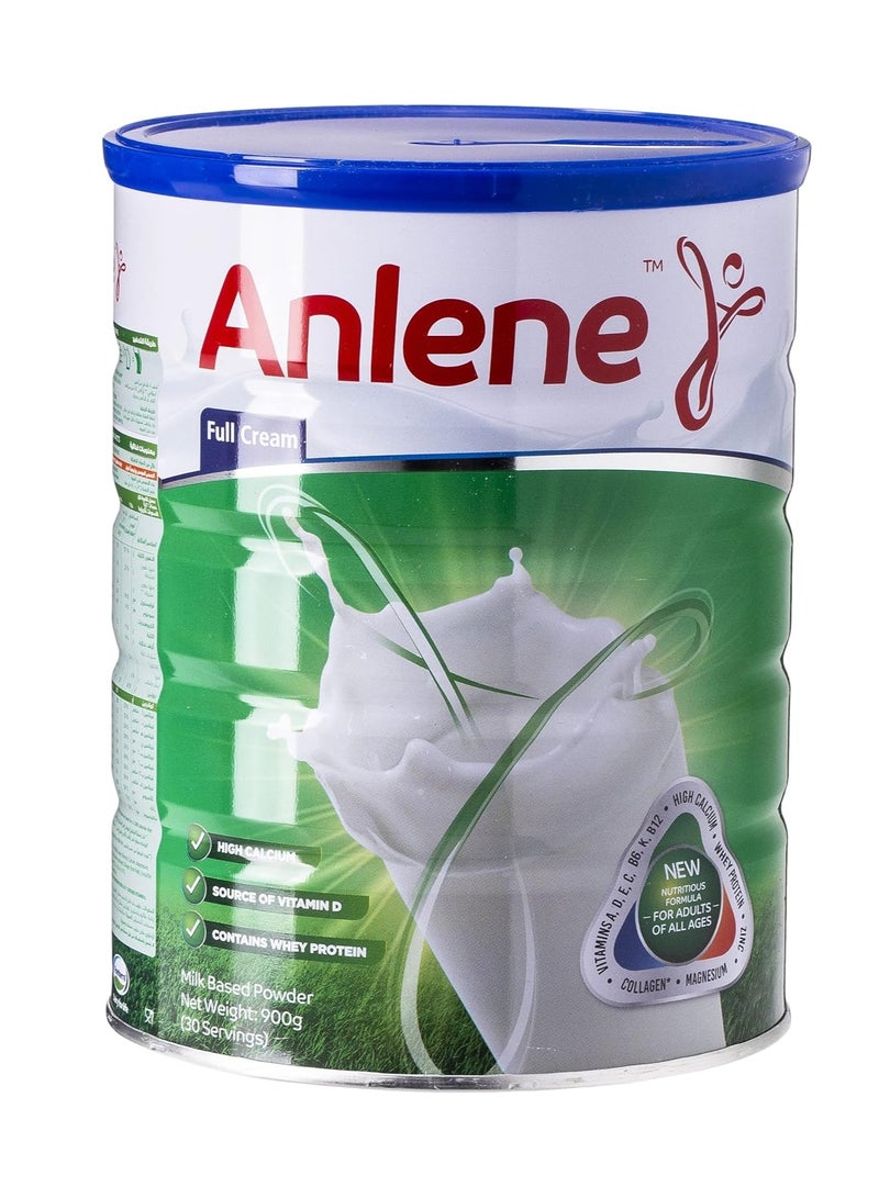 Anlene Milk Powder, Full Cream, Nutritious Dairy Formula, Rich in Vitamins and Protein, Ideal for Coffee and Tea Drinks, Metal Can, 900g - Image 1