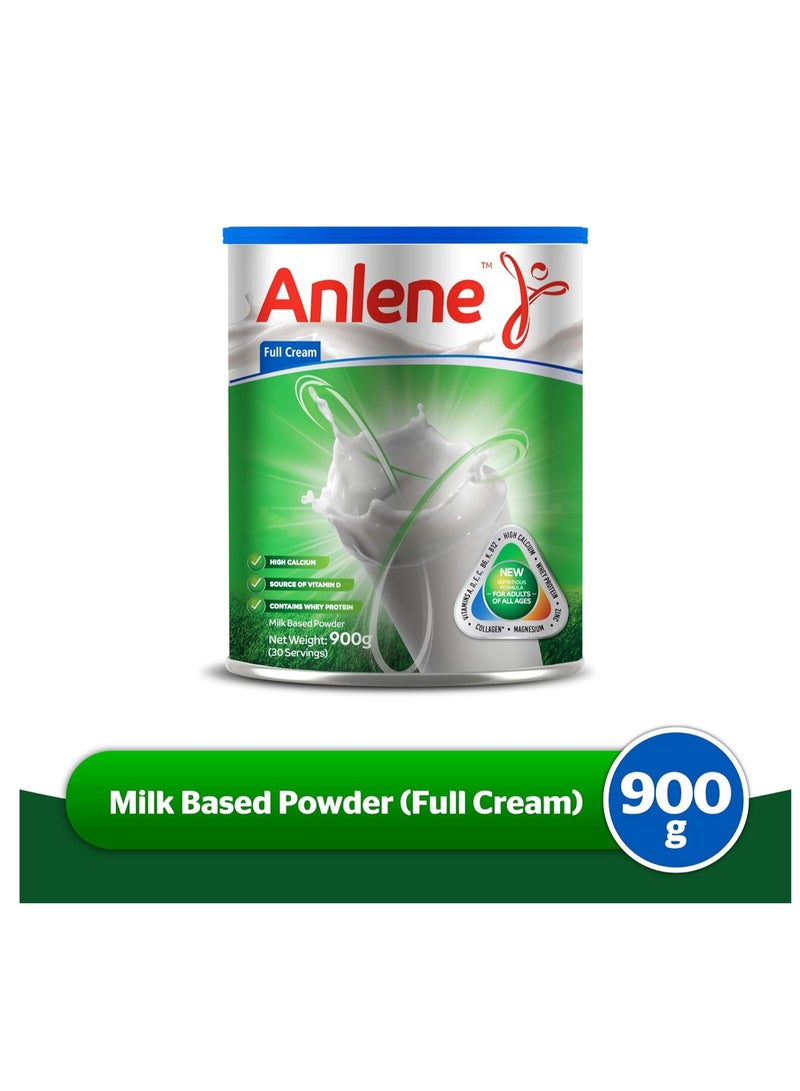 Anlene Milk Powder, Full Cream, Nutritious Dairy Formula, Rich in Vitamins and Protein, Ideal for Coffee and Tea Drinks, Metal Can, 900g - Image 2