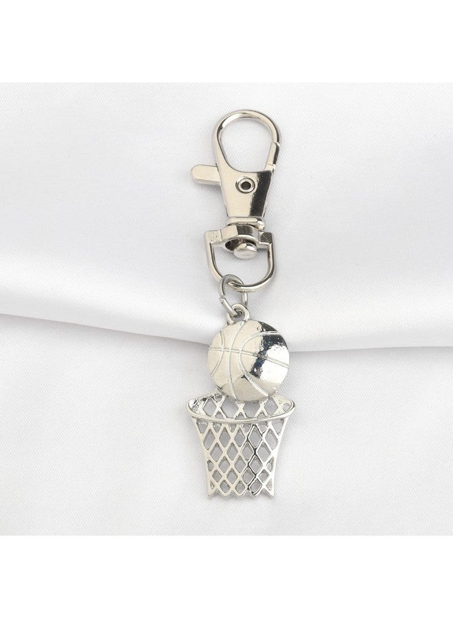 SEIRAA Basketball Zipper Pull Charm Sports Lobster Clasp Hanging Charms For Basketball Lover Clasps For Jewelry (Basketball) - Image 3