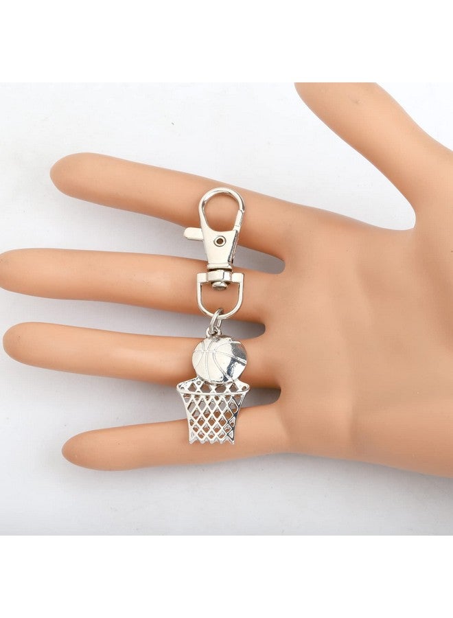 SEIRAA Basketball Zipper Pull Charm Sports Lobster Clasp Hanging Charms For Basketball Lover Clasps For Jewelry (Basketball) - Image 2