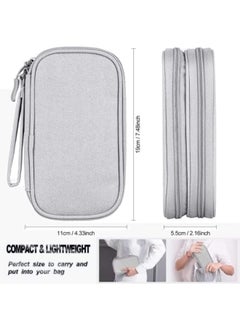 YOMYM Portable Electronic Accessories Bag Organizer Travel Gadgets Storage Case Pouch Cable Organizer Compatible For Charger Usb Cables Sd Memory Cards Earphone Flash Hard Drive  - Image 3