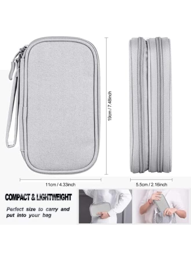 YOMYM Portable Electronic Accessories Bag Organizer Travel Gadgets Storage Case Pouch Cable Organizer Compatible For Charger Usb Cables Sd Memory Cards Earphone Flash Hard Drive - Image 3