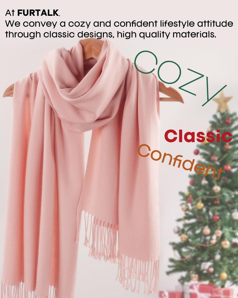 FURTALK Winter Scarf for Women Pashmina Shawl Wraps Soft Warm Fashion Blanket Scarves Gifts - Image 5