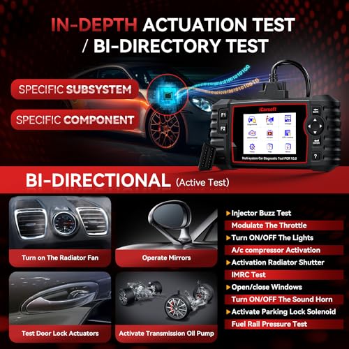 iCarsoft Bidirectional Diagnostic Tool for Porsche/Cayenne, iCarsoft 2025 POR V3.0 All System OBD2 Scanner, 27 Resets +12 Extra Services Battery Registration Code Reader for Porsche, Auto VIN - Image 3