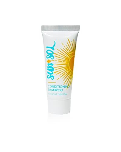 Sun  Sol Bulk Cleansing 2 in 1 Shampoo  Conditioner With Warm Coconut  Vanilla Fragrances Travel Size Toiletries Mini Hotel Amenities