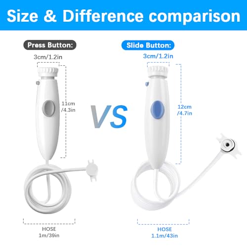 Carepik Replacement Handle Hose Parts Waterpik Replacement Parts Compatible with Waterpik water flosser WP-100 WP-300 WP-660 WP-662 WP-670 WP-672 WP-900 Oral Hygiene repair kit Accessories (White) - Image 4