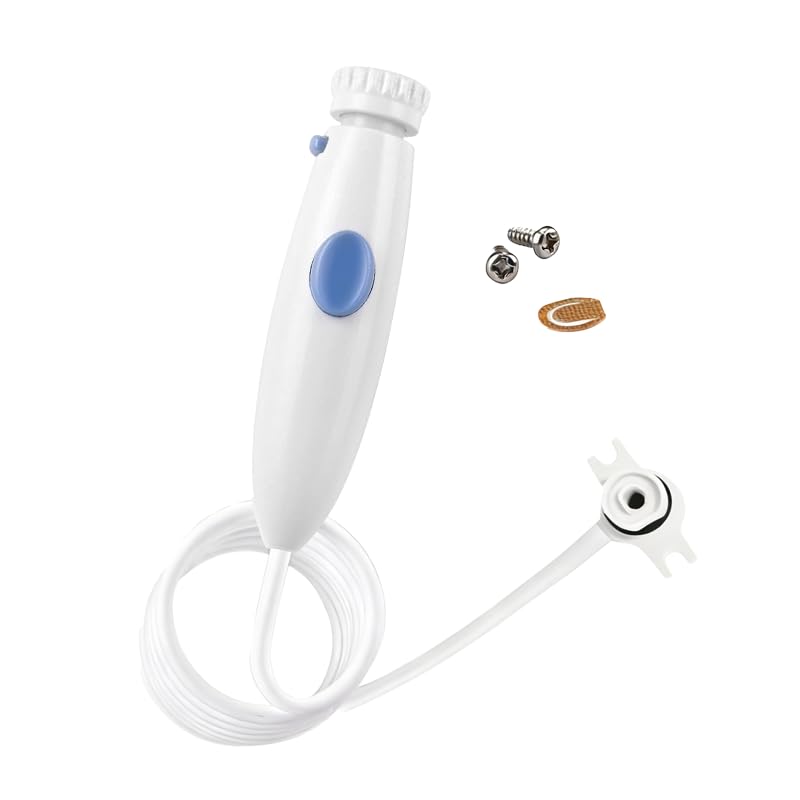 Carepik Replacement Handle Hose Parts Waterpik Replacement Parts Compatible with Waterpik water flosser WP-100 WP-300 WP-660 WP-662 WP-670 WP-672 WP-900 Oral Hygiene repair kit Accessories (White) - Image 1