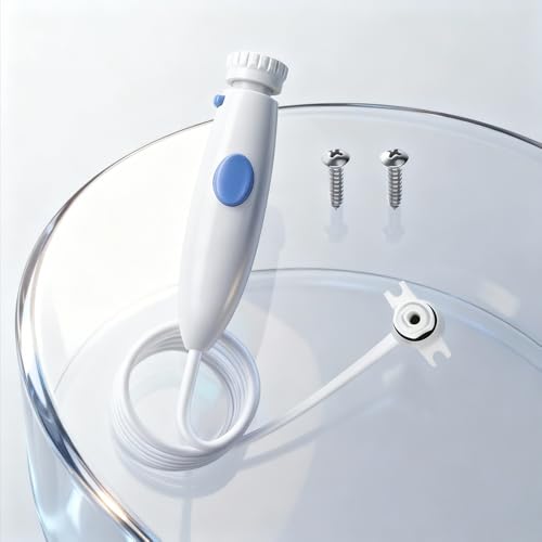 Carepik Replacement Handle Hose Parts Waterpik Replacement Parts Compatible with Waterpik water flosser WP-100 WP-300 WP-660 WP-662 WP-670 WP-672 WP-900 Oral Hygiene repair kit Accessories (White) - Image 5