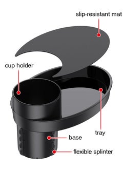 SYOSI Car Cup Holder Tray and Cup Holder Expander for Car Enjoy Your Meal Multifunctional Car Food Tray Organizer for Car Travel Accessories  - Image 3