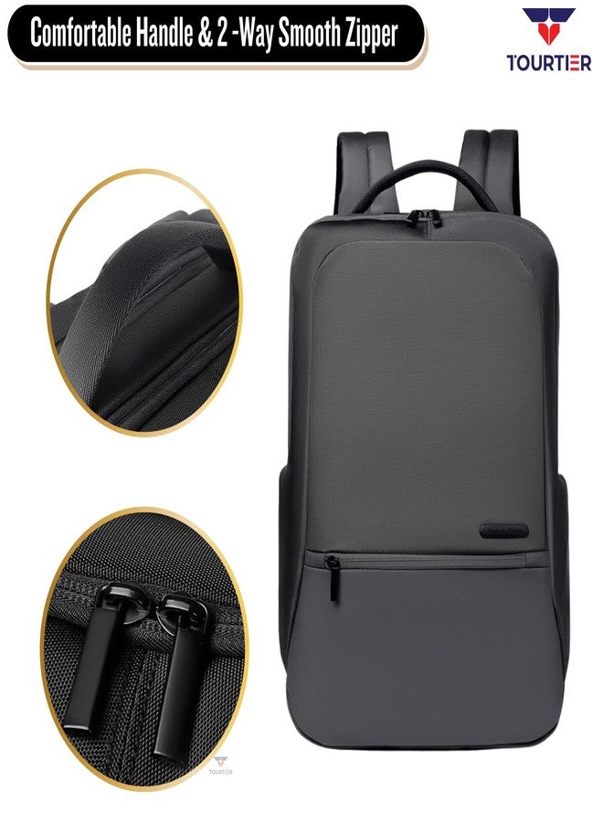 TOURTIER Multifunctional Laptop Bag, Casual Backpack for Business, Travel, School, College, Computer (DESIGN-1, GREY) - Image 5