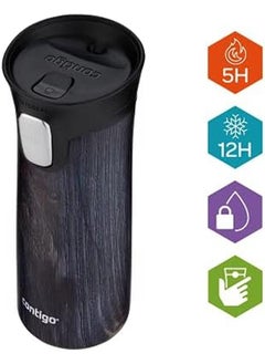 كونتيجو كوب السفر Pinnacle Autoseal Thermobecher للجنسين مع غطاء سهل التنظيف BPA Frei 420 مل من الخشب النيلي عدد 1 حزمة من 1 2104545  - Image 2