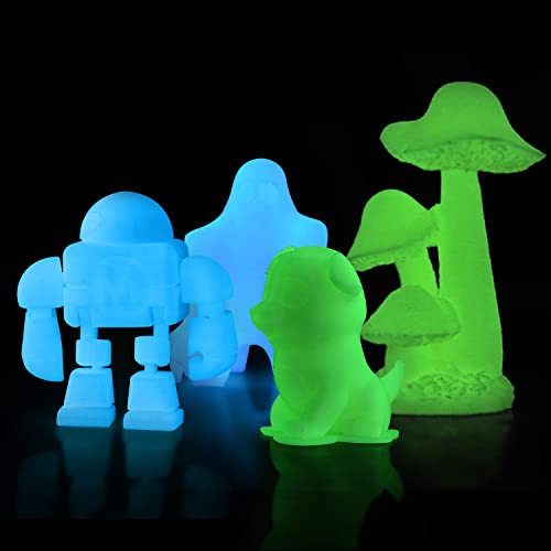 iSANMATE 3D Printer Filament, PLA Filament Glow in The Dark Green and Blue, 1.75mm Dimensional Accuracy +/- 0.03 mm, 2kg Spool - Image 5