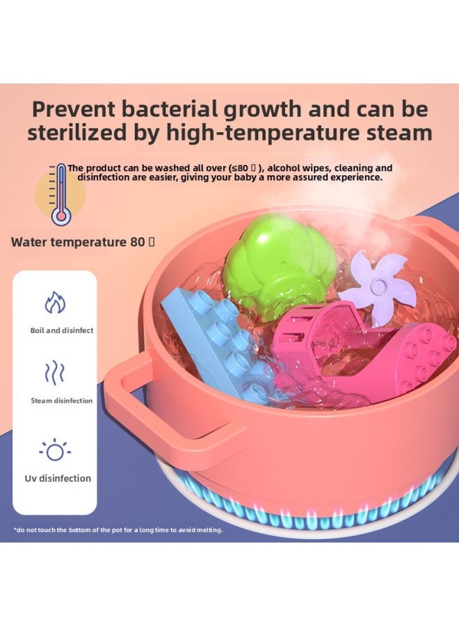 Children's Princess Castle Building Blocks Assembled Large Particles Baby Multifunctional Educational Brain Toys 3-6 Years Old Boys And Girls-Color:Castle Building Blocks 【1035-174 Granules-Storage Barrel】】 - Image 3