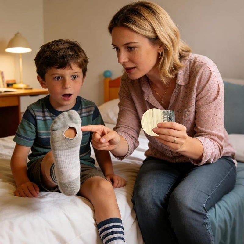 أداة ترقيع محمولة للنسيج مع 28 دبوسًا لإصلاح الجوارب واستعادة السويترات - Image 3