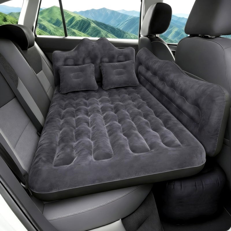 Umbrauto Car Air Mattress Backseat| Inflatable Truck Back Seat Camping Airbed for SUV Rear Seat, Blow Up Sleeping Travel Bed for Van Trunk with Pump & Pillows - Image 1