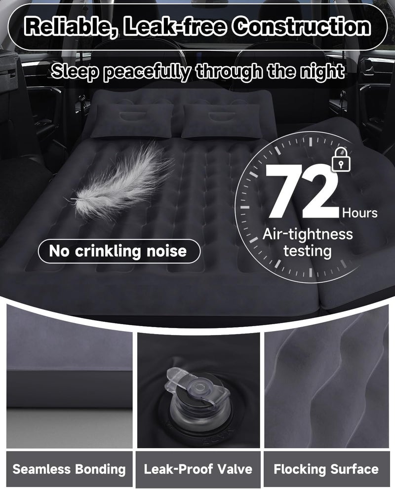 Umbrauto Car Air Mattress Backseat| Inflatable Truck Back Seat Camping Airbed for SUV Rear Seat, Blow Up Sleeping Travel Bed for Van Trunk with Pump & Pillows - Image 3
