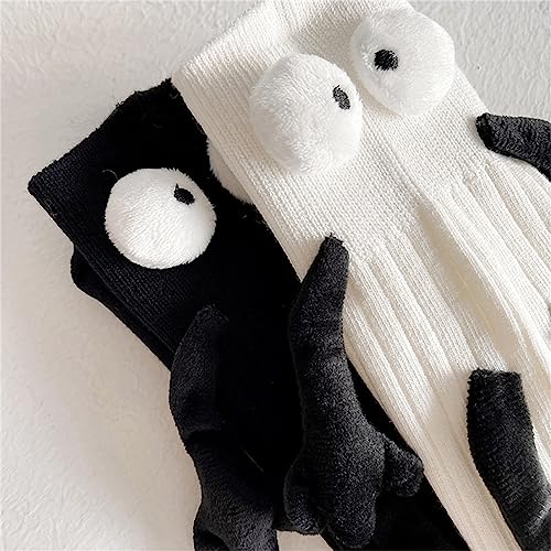 Honganda Funny Kids Holding Hands & Feet Socks, Magnetic Mid-Tube Socks for Toddler Baby Girl Boy 1-12 Years Friends Sisters Brothers (as1, age, 1_year, 12_years, Red) - Image 4