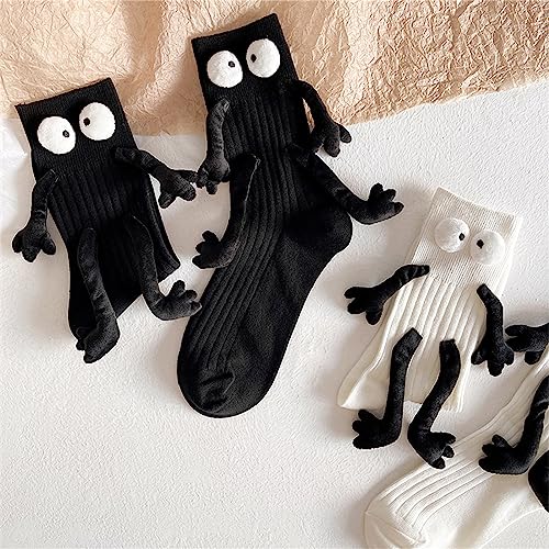Honganda Funny Kids Holding Hands & Feet Socks, Magnetic Mid-Tube Socks for Toddler Baby Girl Boy 1-12 Years Friends Sisters Brothers (as1, age, 1_year, 12_years, Red) - Image 5