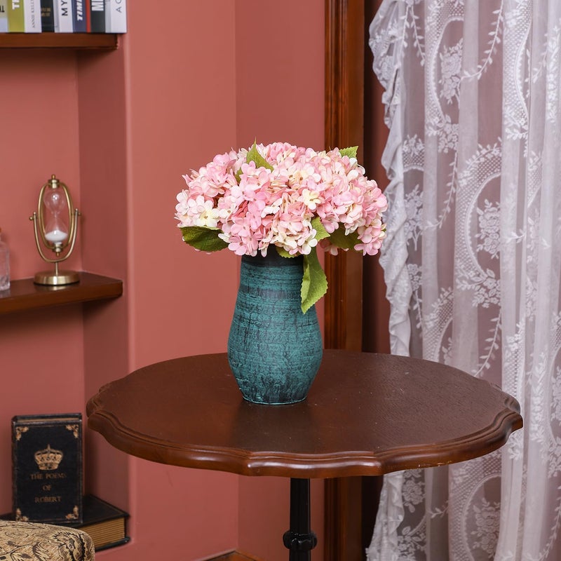 Kimura's Cabin 6pcs Fake Pink Flowers Artificial Silk Hydrangea Flowers Bouquets Faux Hydrangea Stems for Home Table Centerpieces Wedding Party Decoration(Pink  Pack of 6) - Image 5