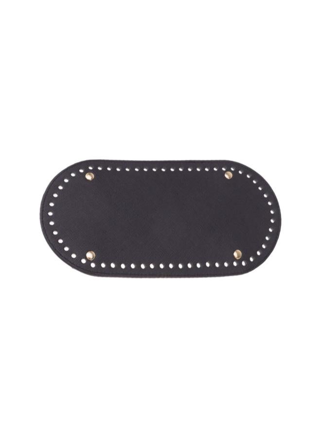 klarako DIY Knitting Crochet Pu Leather Bag Bottom Shaper Handbag Purse Base Shaper DIY Bag Accessories Black - Image 1