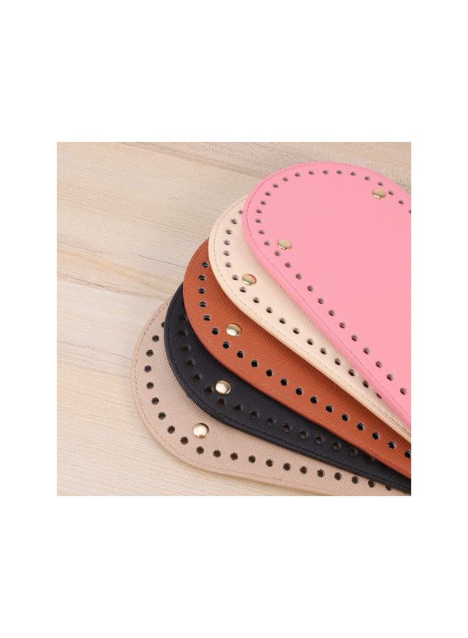 klarako DIY Knitting Crochet Pu Leather Bag Bottom Shaper Handbag Purse Base Shaper DIY Bag Accessories Black - Image 3