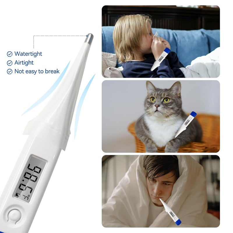 Berrcom أغطية مجسات ترمومتر رقمية قابلة للتصرف مجموعة من 100 غطاء لمجسات ترمومتر فموي ومستقيم أغطية ترمومتر عالمية للبالغين والأطفال - Image 5