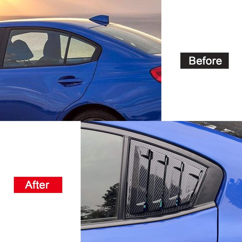 Yurefax Car Rear Window Louvers for Subaru WRX STi - Image 4