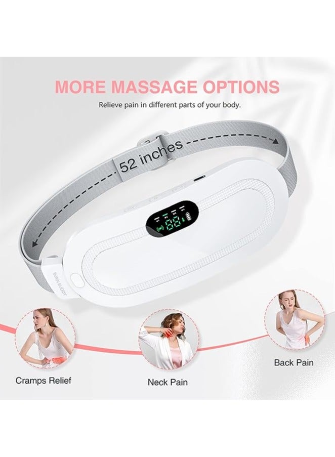 إسكدنيا كمادة وسادة تدفئة الدورة الشهرية ، حزام خصر كهربائي ساخن لاسلكي ، وسادة تسخين سريعة مع 3 مستويات حرارة و 3 أوضاع تدليك للاهتزاز ، الحيض / الدورة الشهرية ، تخفيف آلام الظهر أو البطن للنساء أو الفتيات - Image 4