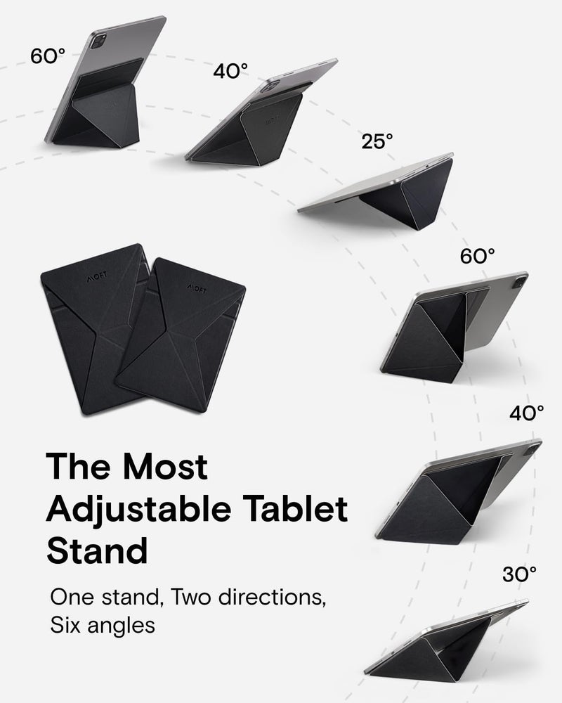 MOFT Snap Tablet Stand Holder, Foldable and Adjustable in Portrait/Landscape, Ultra-Slim Design iPad Stand for Desk, Compatible with 9.7" to 12.9" Tablets, Grey - Image 5