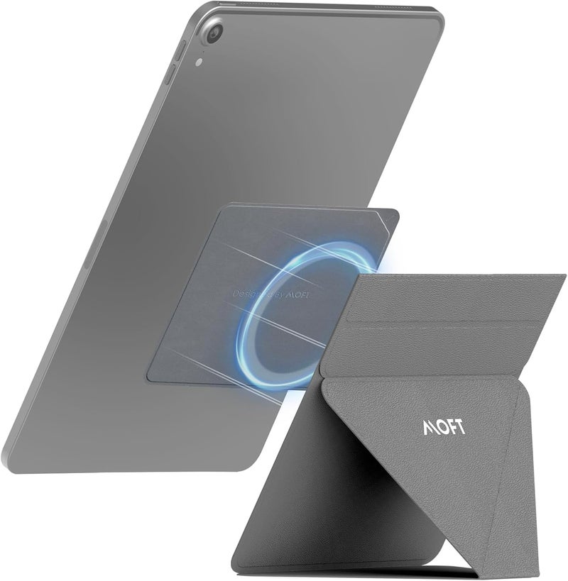 MOFT Snap Tablet Stand Holder, Foldable and Adjustable in Portrait/Landscape, Ultra-Slim Design iPad Stand for Desk, Compatible with 9.7" to 12.9" Tablets, Grey - Image 1