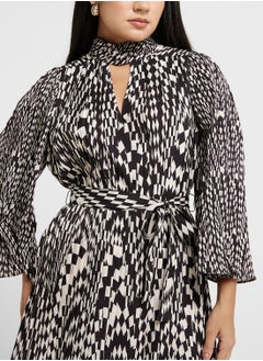 French Connection Tie Detailed Pleated Dress  - Image 3