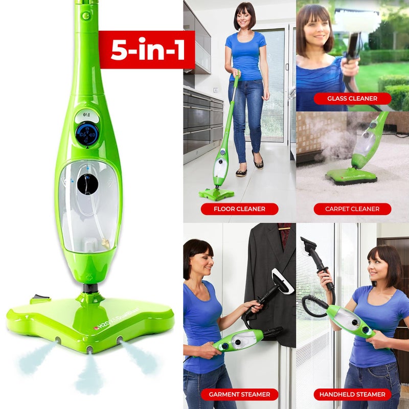 H2O X5 Steam Mop 5-in-1 DualBlast and Handheld Steamer Cleaner For Kitchen Tile Floors, Floor Steamer, Hardwood Floors, Grout Cleaner, Upholstery Cleaner and Carpets - Image 3