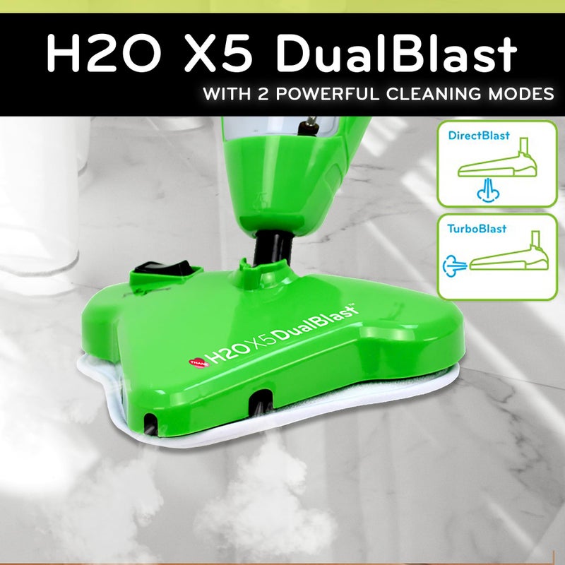 H2O X5 Steam Mop 5-in-1 DualBlast and Handheld Steamer Cleaner For Kitchen Tile Floors, Floor Steamer, Hardwood Floors, Grout Cleaner, Upholstery Cleaner and Carpets - Image 4