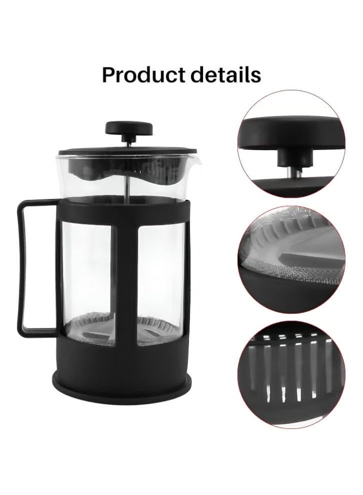 350ml Glass French Press Coffee & Tea Maker with Silicone Base - Image 2