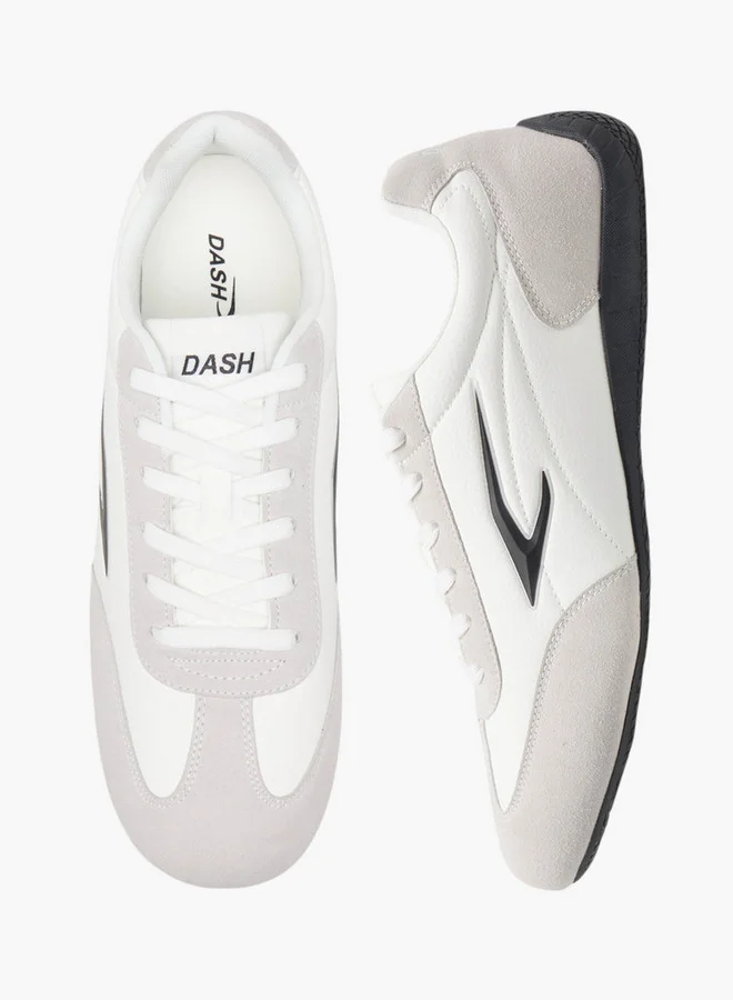 داش Men's Logo Detail Sports Shoes with Lace-Up Closure