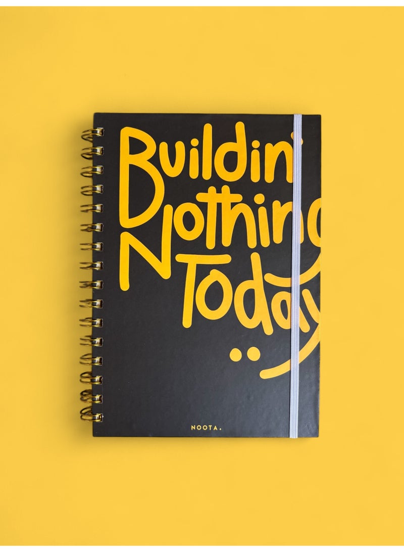 Noota BUILDING NOTHING A5 Notebook 100 papers, Hardcover - Image 1