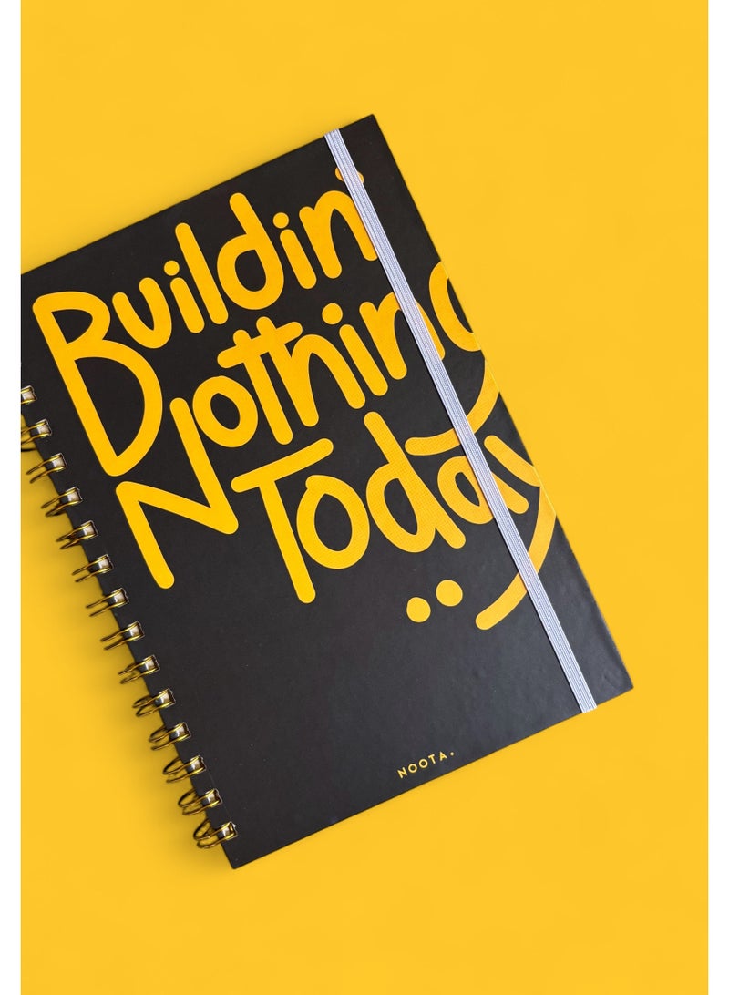 Noota BUILDING NOTHING A5 Notebook 100 papers, Hardcover - Image 2
