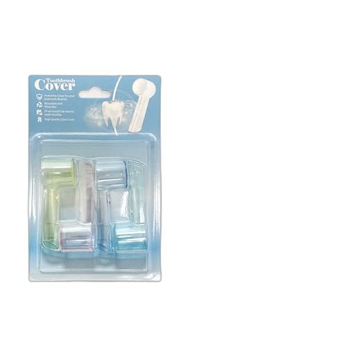 Inralimot 4 Pack Toothbrush Heads Dustproof Cover Compatible with Oral B, Pro 1000, 1500 Electric Toothbrush, Brush Protection Cover and Convenient Travel - Image 1