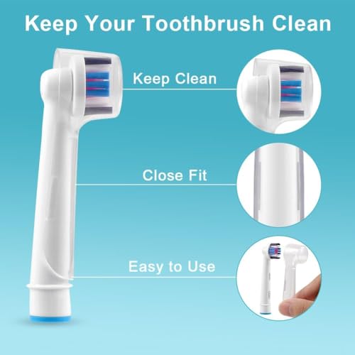 Inralimot 4 Pack Toothbrush Heads Dustproof Cover Compatible with Oral B, Pro 1000, 1500 Electric Toothbrush, Brush Protection Cover and Convenient Travel - Image 3