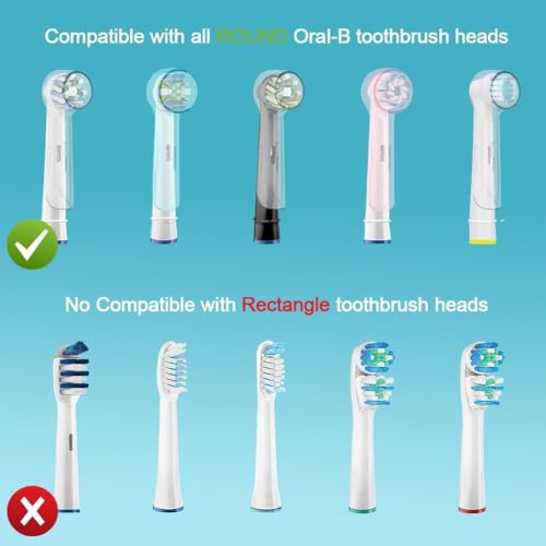 Inralimot 4 Pack Toothbrush Heads Dustproof Cover Compatible with Oral B, Pro 1000, 1500 Electric Toothbrush, Brush Protection Cover and Convenient Travel - Image 4