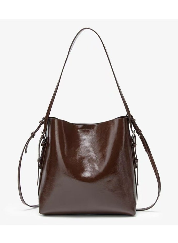 Zara Double strap bucket bag Single shoulder tote bag - Image 1