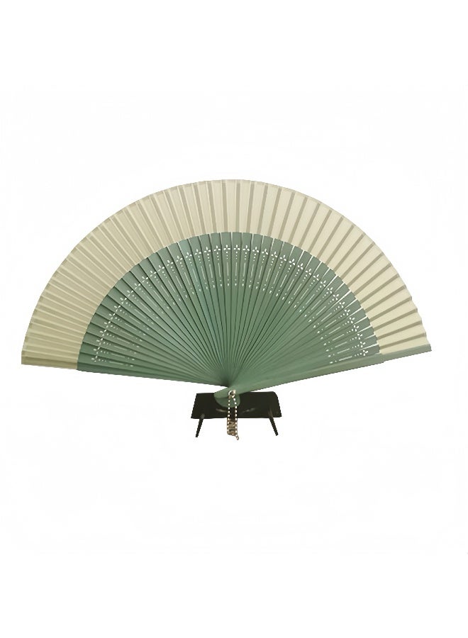 Handmade bamboo folding hand fan - for fanning, performance, party, decoration, etc. - Image 1