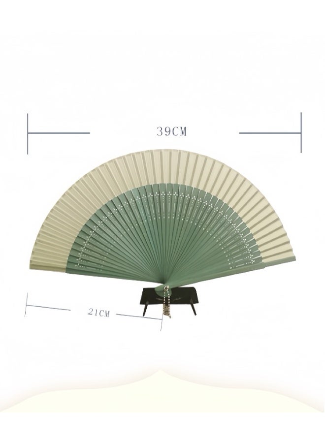 Handmade bamboo folding hand fan - for fanning, performance, party, decoration, etc. - Image 5