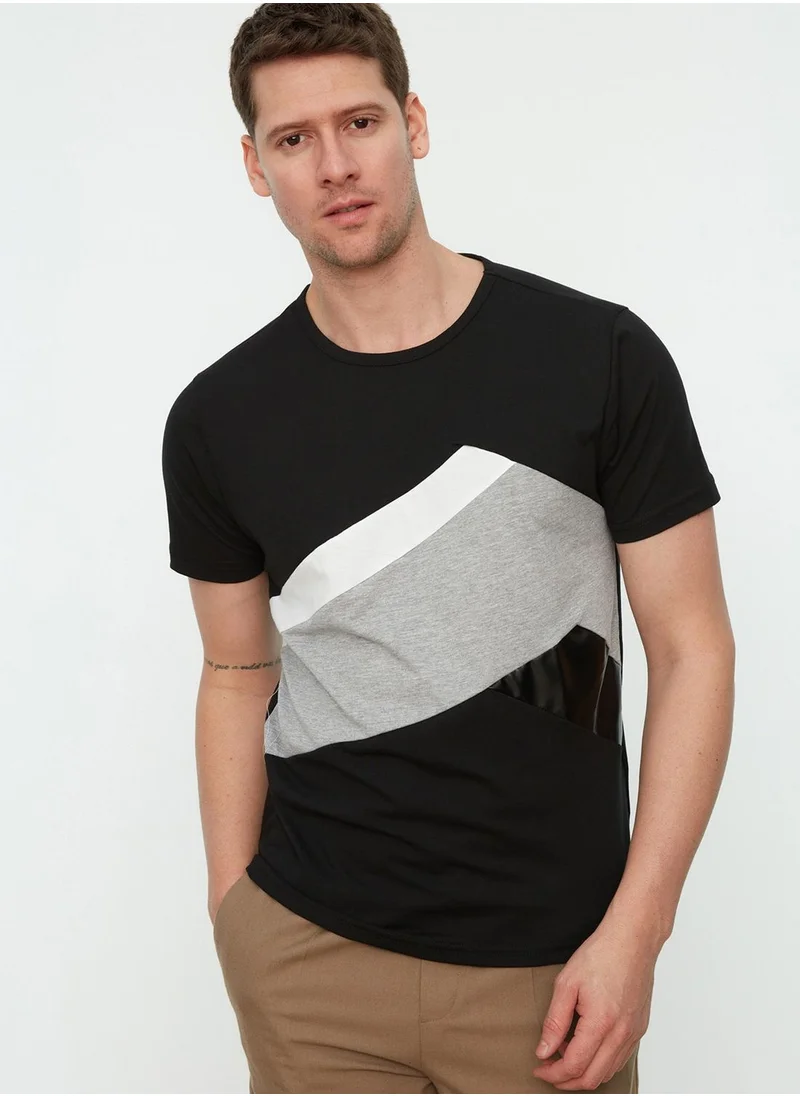 trendyol Color Block Crew Neck T-Shirt